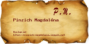 Pinzich Magdaléna névjegykártya